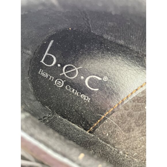 B.O.C Born Concept Clogs Size 8 Black Leather Slip On Comfort Casual Shoes Work - Picture 4 of 9
